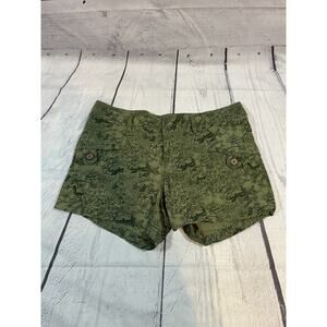 Marmot Ginny Green Floral Dragonfly Print Cargo Shorts 12 Mid Rise Outdoor